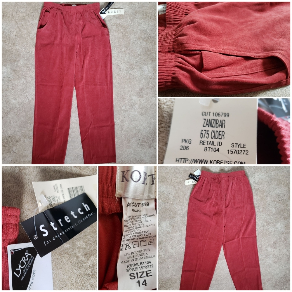 Koret Women's Pull-On Corduroy Pant - Size 14